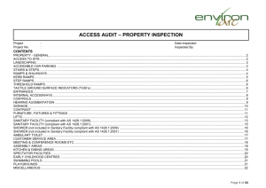 Access Audit – Property Inspection