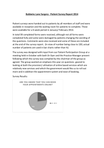 Survey report 2013/14 - Baldwins Lane Surgery