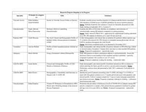 Research Projects Table (MS