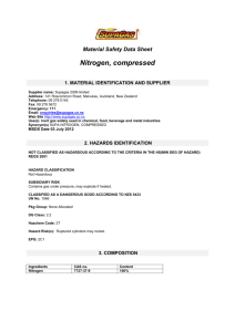 Material Safety Data Sheet Nitrogen Compressed (53KB