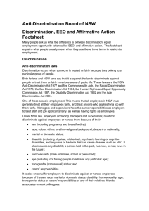 Discrimination, EEO and Affirmative Action Factsheet