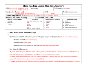 Close Reading Lesson Plan "The Other Side"