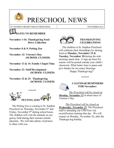NovemberNewsletter2012 - St Stephen Presbyterian Preschool