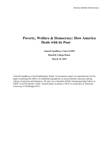 Poverty, Welfare & Democracy - Franklin & Marshall College