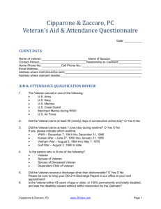 Veterans Aid Questionnaire