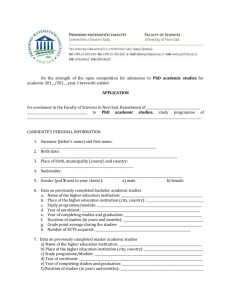 UNS Faculty of Sciences_Application form_PhD