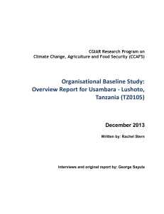 a summary of the Organisational Baseline Study - CCAFS