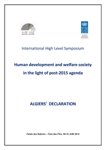 Human development and welfare society in the light of post