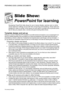 Slide Show: PowerPoint for learning