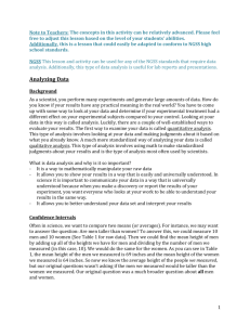 NGSS Data Analysis - Instructor Version