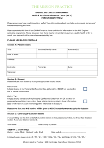 Care Data (HSCIC) OPT OUT form