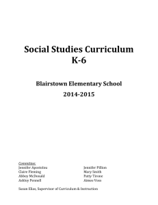 Social Studies - Blairstown Elementary School