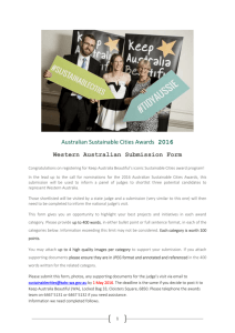 Submission Form - Keep Australia Beautiful WA