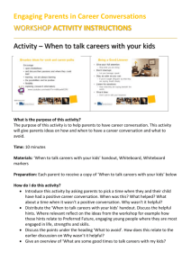 EPiCC Activity - When to Talk Careers with Your Kids