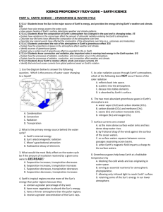 SCIENCE PROFICIENCY STUDY GUIDE – EARTH SCIENCE PART