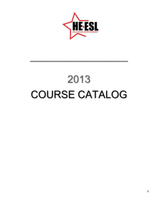 2013 Catalog - Home, ESL Classes in Los Angeles, ESL School in
