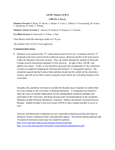 ASCRC Minutes 10/30/12 - University of Montana