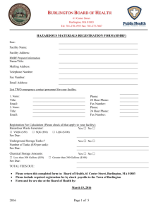 Hazardous Materials Registration Form (HMRF)