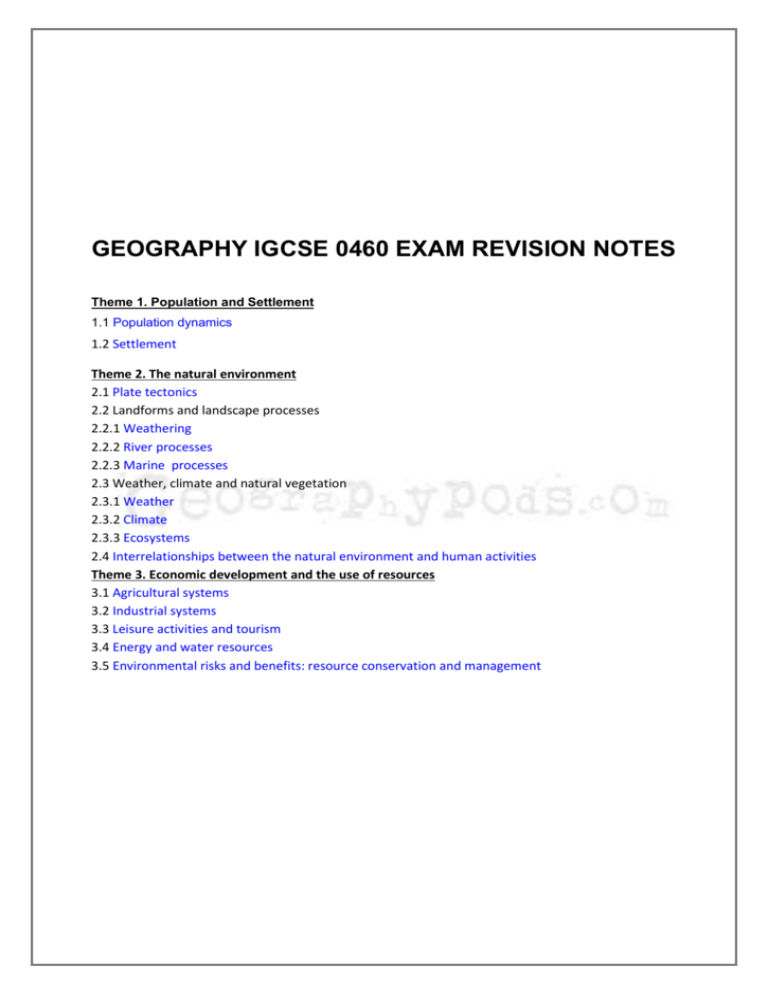 igcse geography coursework word limit