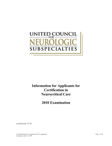 2010 Examination - United Council for Neurologic Subspecialties