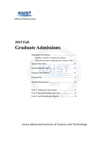 2015 Fall Graduate Admissions