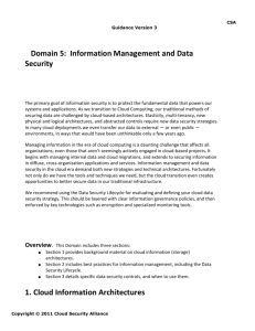 Domain 5: Information Management and Data Security