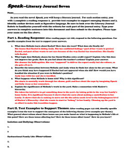 Speak second marking period study guide answers