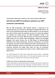 Self-learning ASM ProcessExpert optimizes your SMT production
