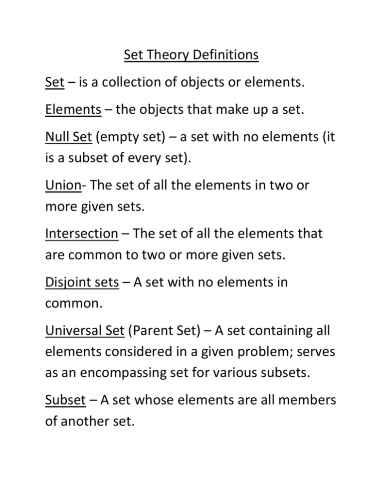 Is Null Set A Subset Of Null Set