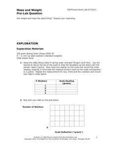 Mass and Weight - Student Worksheet