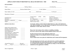 Well Permit - Health Department