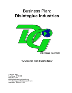 Business Plan - Disinteglue Industries - Home