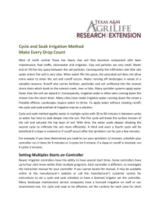 Cycle and Soak Irrigation Method