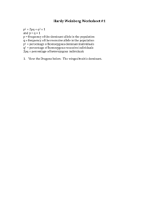AP Hardy Weinberg Worksheets 1 & 2