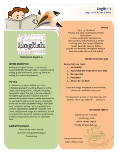 English Expectations - Central Bucks School District