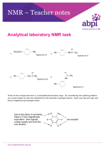 NMR Spectroscopy - Teacher Notes - ABPI