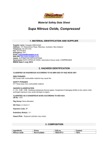 Material Safety Data Sheet Nitrous Oxide Compressed