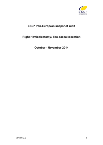 ESCP Pan-European snapshot audit Right Hemicolectomy / Ileo