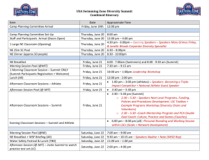 Schedule (EZ Diversity Summit)