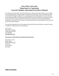 Growth Chamber Policy - Iowa State University Department of