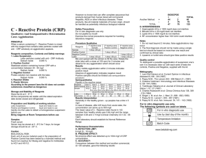 C - Reactive Protein (CRP)