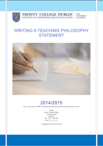 writing a teaching philosophy statement