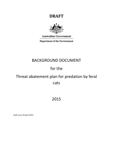 Background document for the Threat abatement plan for predation