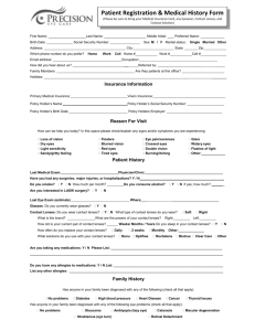 Patient Registration and Medical History Form