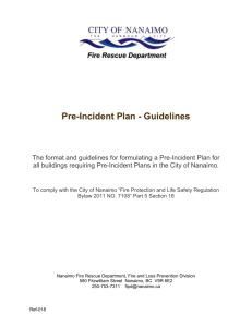 Pre-Incident Plan - Guidelines