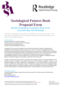 Book Proposal Form - The British Sociological Association