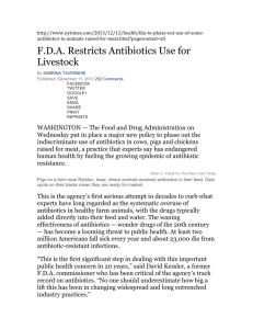 File - What is your food being fed? Antibiotics.