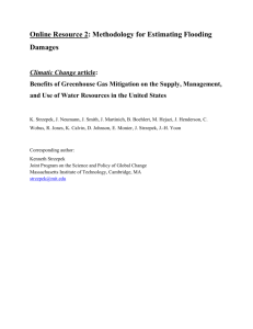 Figure 1 Changes in Flood Damages for Climate Policy