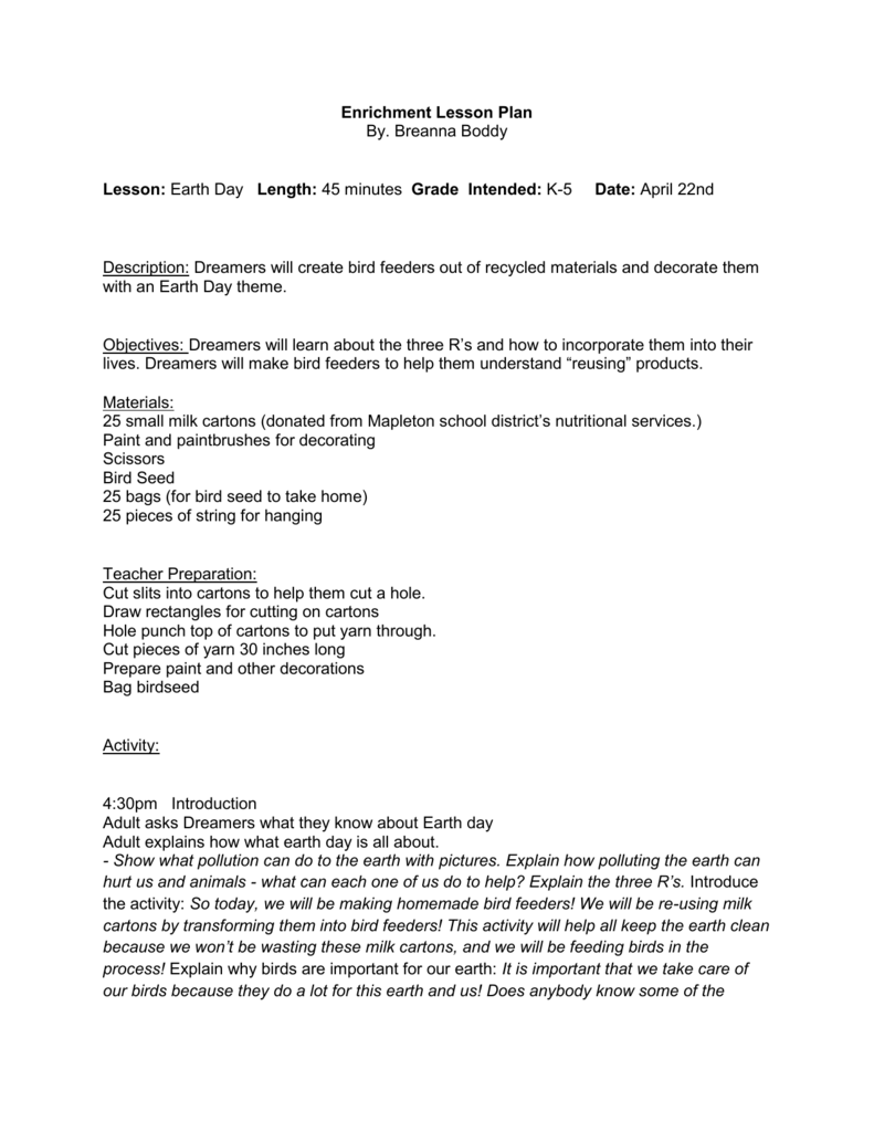 Examples Of Enrichment Activities For Me
