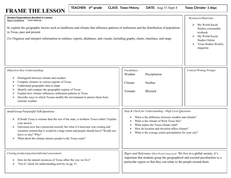 4th Grade Ss Standards Nc